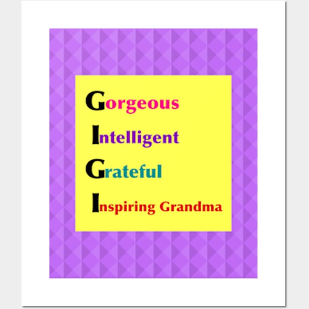 GIGI: T-Shirts & Gifts for Grandma Wall Art by S.O.N. - Special Optimistic Notes 